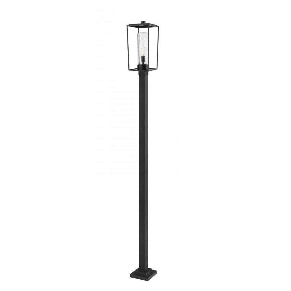 1 Light Outdoor Post Mounted Fixture-Clear Seedy
