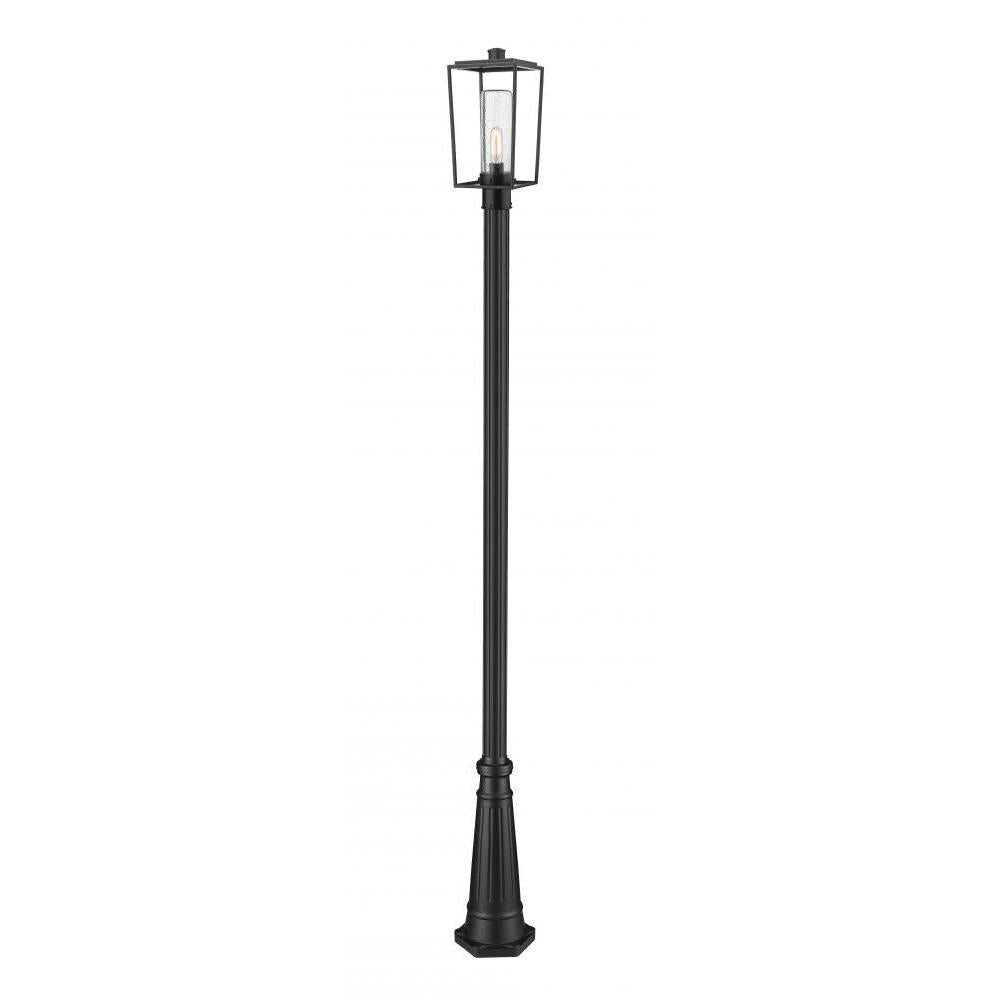 1 Light Outdoor Post Mounted Fixture-Clear Seedy