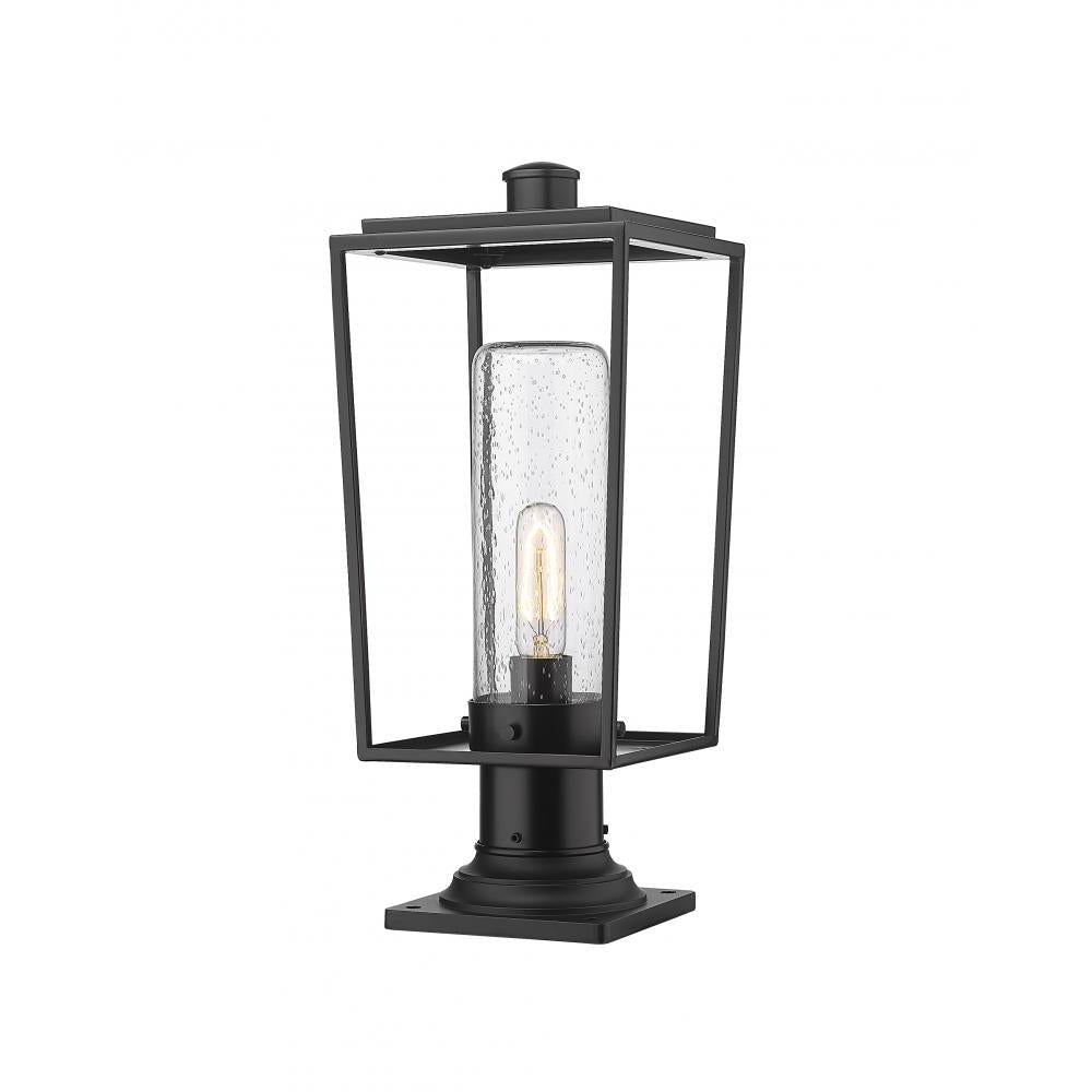 1 Light Outdoor Pier Mounted Fixture-Clear Seedy
