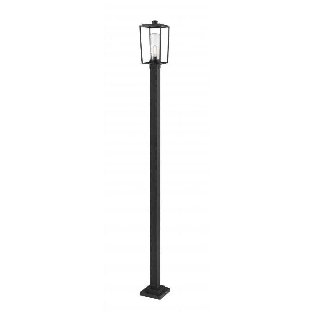 1 Light Outdoor Post Mounted Fixture-Clear Seedy