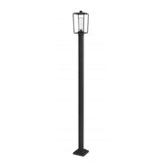 1 Light Outdoor Post Mounted Fixture-Clear Seedy