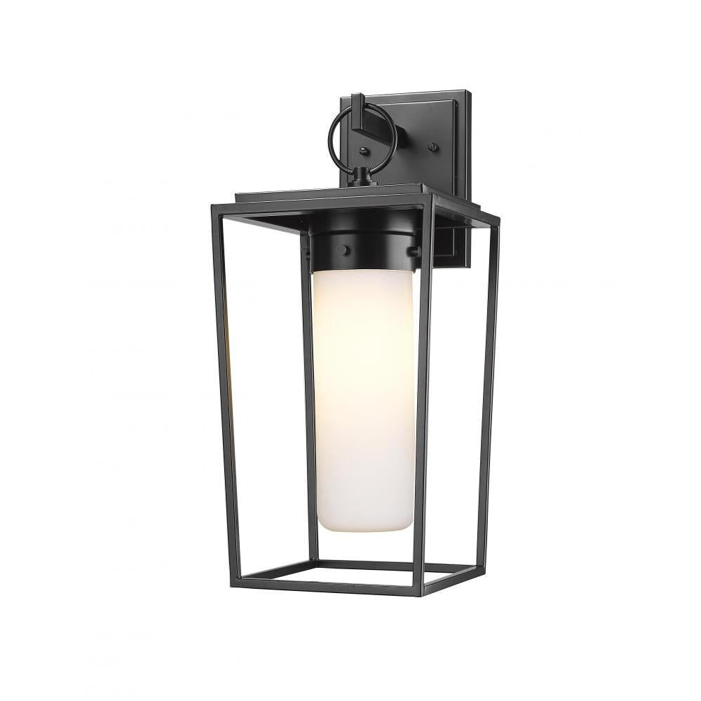 1 Light Outdoor Wall Light-White Opal