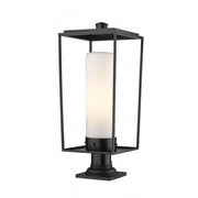 1 Light Outdoor Pier Mounted Fixture-White Opal