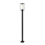 1 Light Outdoor Post Mounted Fixture-White Opal