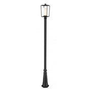 1 Light Outdoor Post Mounted Fixture-White Opal