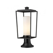 1 Light Outdoor Pier Mounted Fixture-White Opal