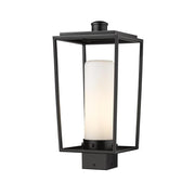 1 Light Outdoor Post Mount Fixture-White Opal