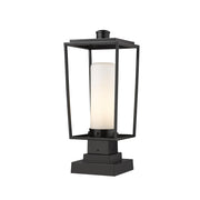 1 Light Outdoor Pier Mounted Fixture-White Opal