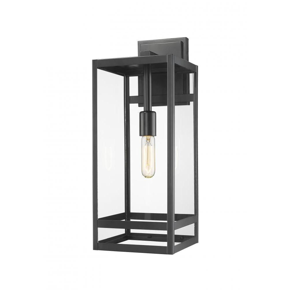 1 Light Outdoor Wall Light-Clear