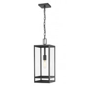 1 Light Outdoor Chain Mount Ceiling Fixture-Clear