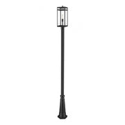 1 Light Outdoor Post Mounted Fixture-Clear