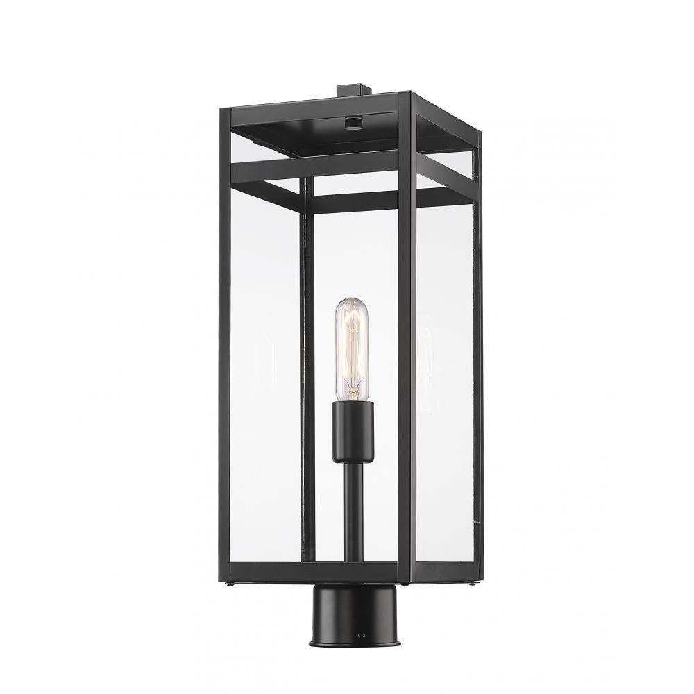 1 Light Outdoor Post Mount Fixture-Clear