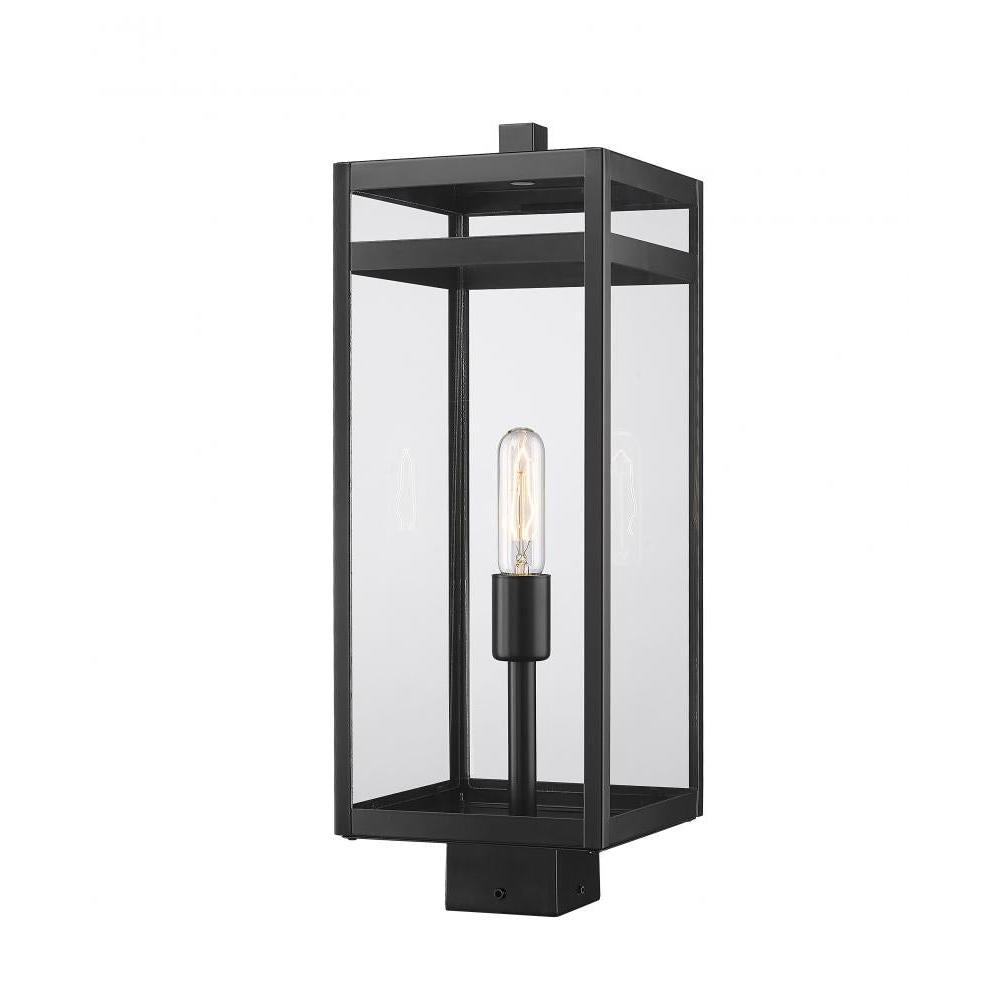 1 Light Outdoor Post Mount Fixture-Clear