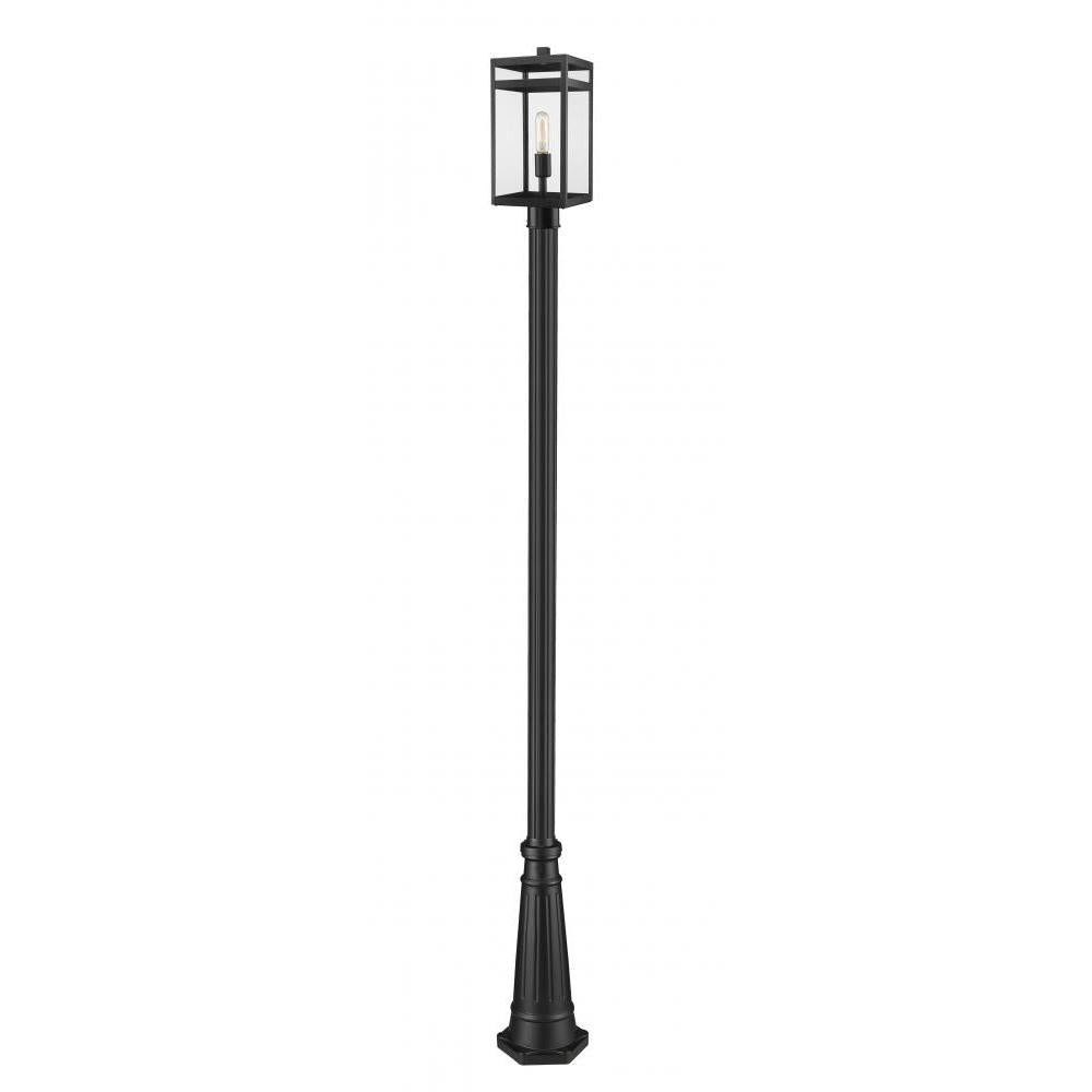 1 Light Outdoor Post Mounted Fixture-Clear