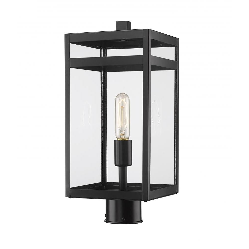 1 Light Outdoor Post Mount Fixture-Clear