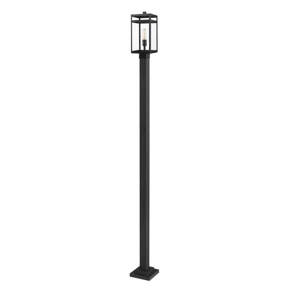 1 Light Outdoor Post Mounted Fixture-Clear