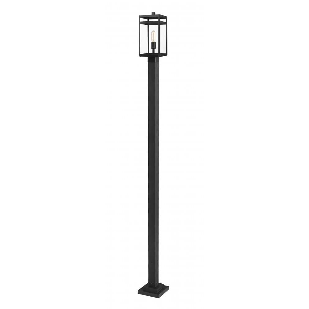 1 Light Outdoor Post Mounted Fixture-Clear
