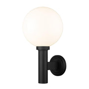 1 Light Outdoor Wall Light-White Opal