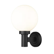 1 Light Outdoor Wall Light-White Opal