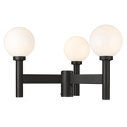3 Light Outdoor Post Mount Fixture-White Opal