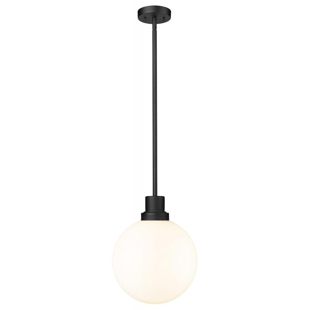 1 Light Outdoor Pendant-White Opal