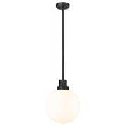 1 Light Outdoor Pendant-White Opal