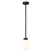 1 Light Outdoor Pendant-White Opal