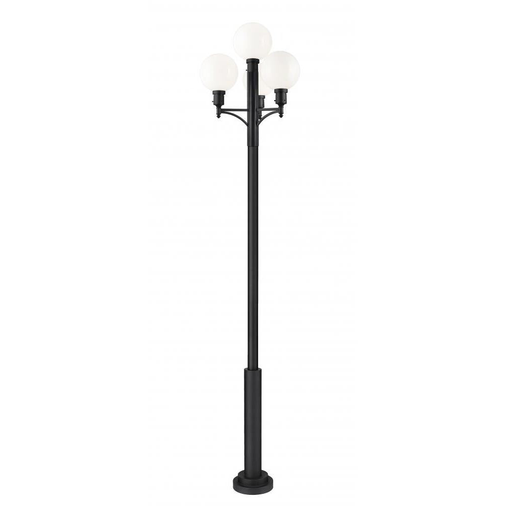 1 Light Outdoor Post Mount Fixture-White Opal