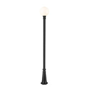 1 Light Outdoor Post Mounted Fixture-White Opal