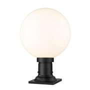 1 Light Outdoor Pier Mounted Fixture-White Opal