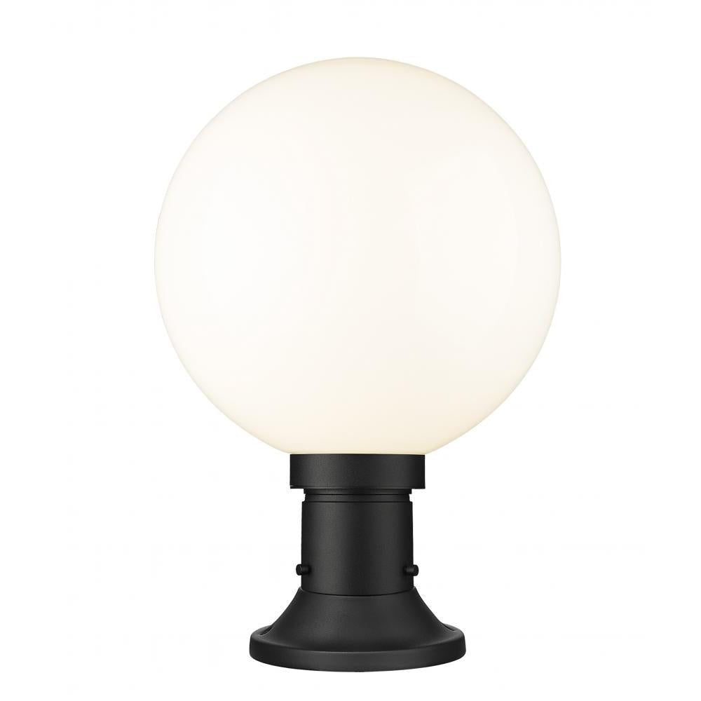 1 Light Outdoor Pier Mounted Fixture-White Opal
