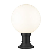 1 Light Outdoor Pier Mounted Fixture-White Opal