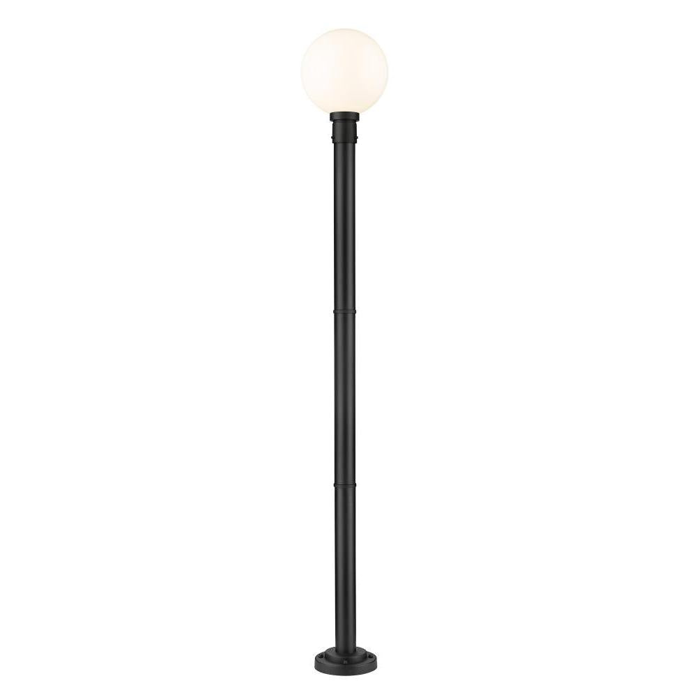 1 Light Outdoor Post Mounted Fixture-White Opal