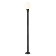 1 Light Outdoor Post Mounted Fixture-White Opal