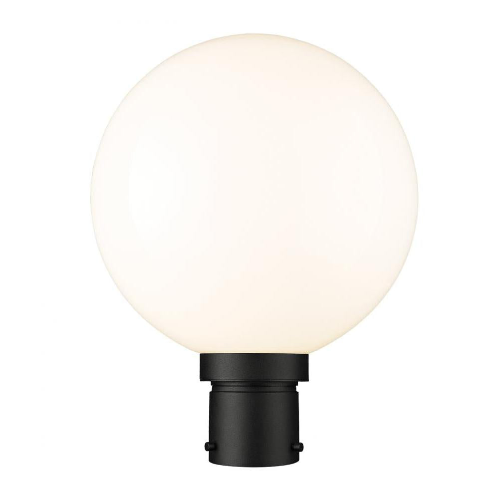 1 Light Outdoor Post Mount Fixture-White Opal