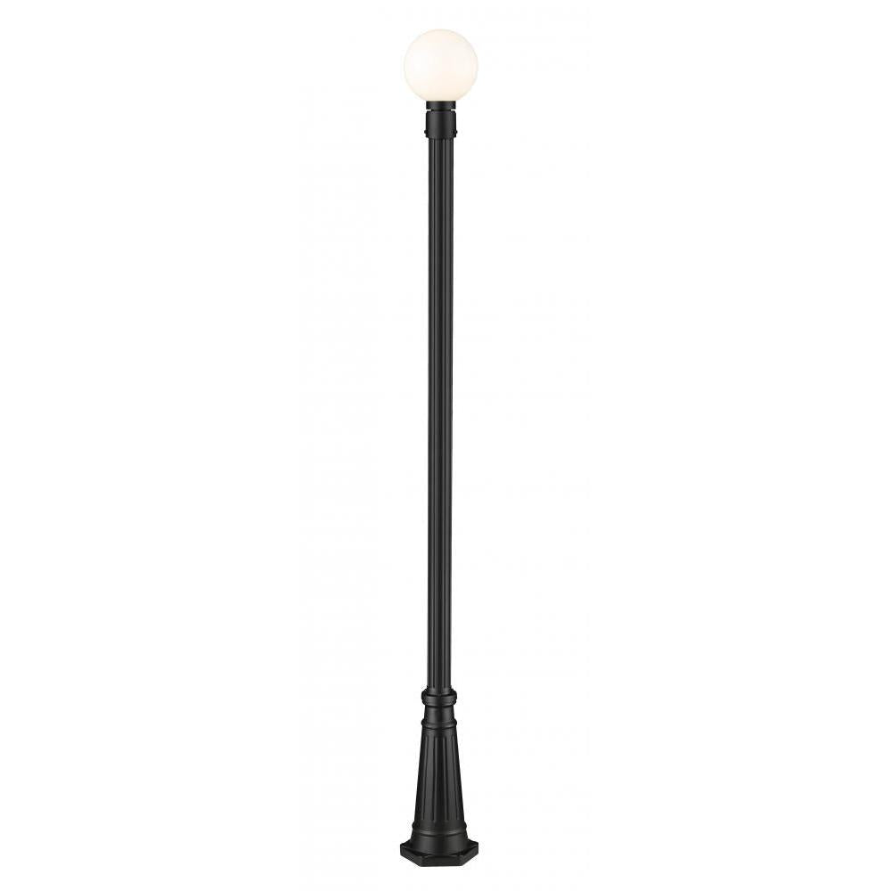 1 Light Outdoor Post Mounted Fixture-White Opal