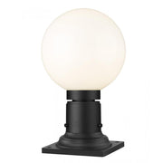 1 Light Outdoor Pier Mounted Fixture-White Opal