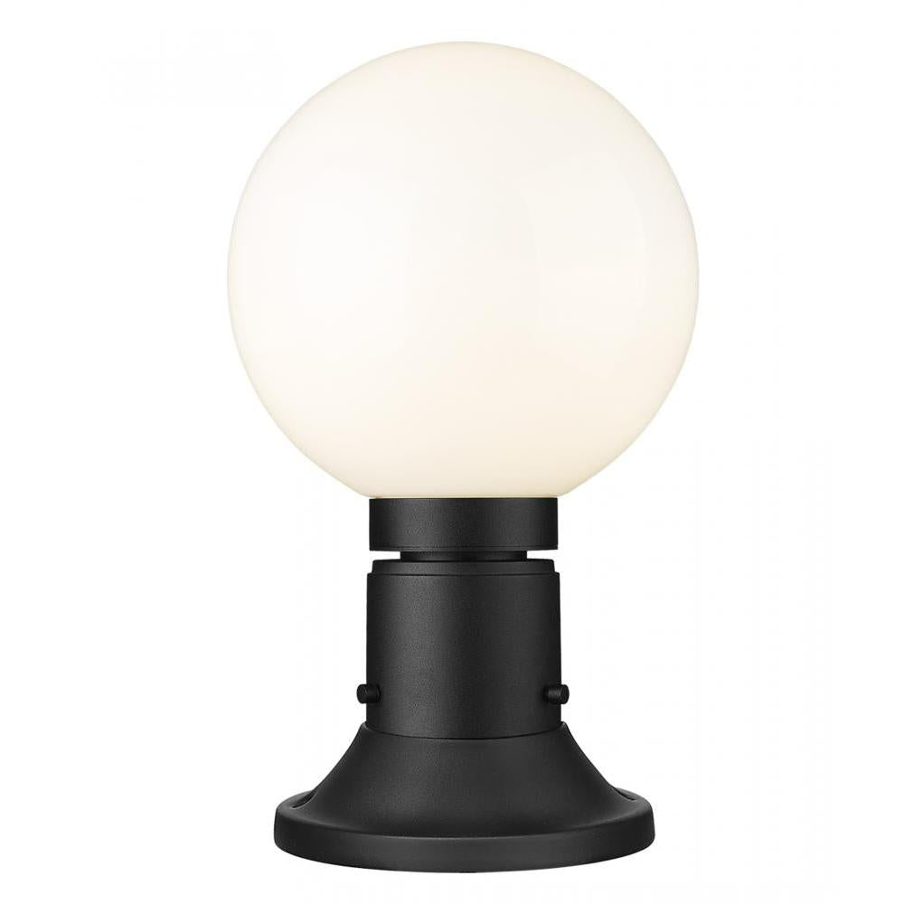 1 Light Outdoor Pier Mounted Fixture-White Opal