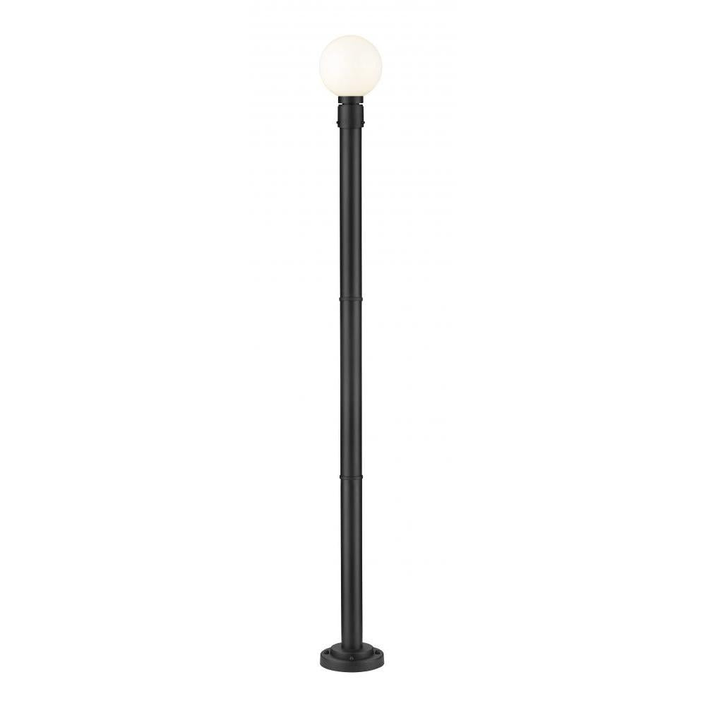 1 Light Outdoor Post Mounted Fixture-White Opal