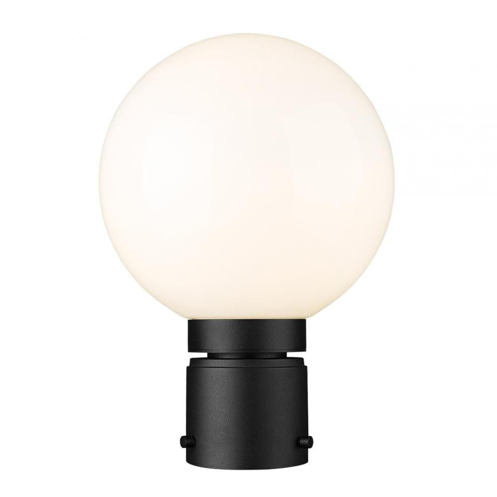 1 Light Outdoor Post Mount Fixture-White Opal