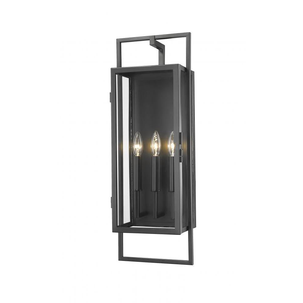 3 Light Outdoor Wall Light-Clear