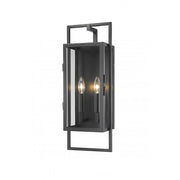 2 Light Outdoor Wall Light-Clear