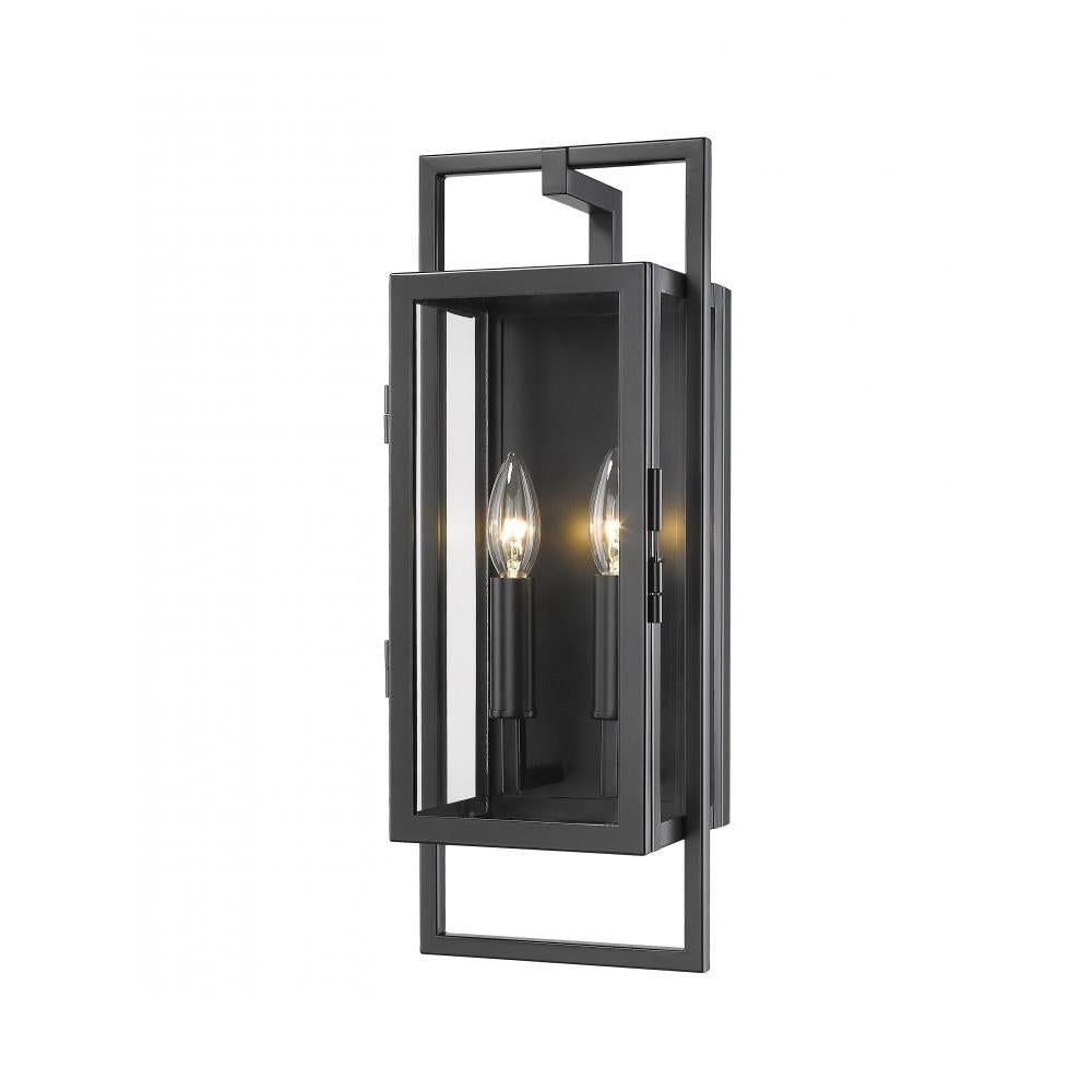 2 Light Outdoor Wall Light-Clear