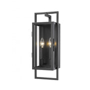 2 Light Outdoor Wall Light-Clear