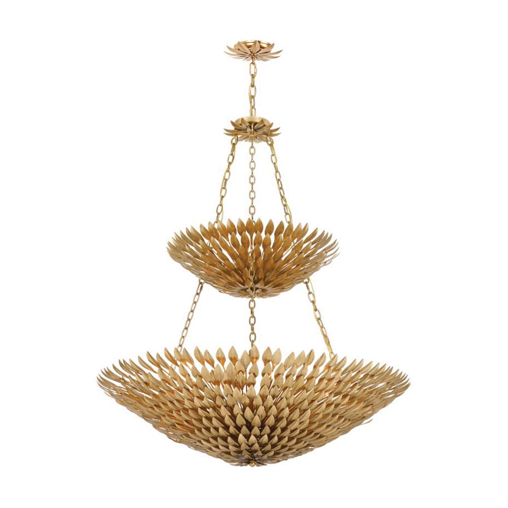 Crystorama BROCHE 599-GA Chandelier Contemporary - Antique Gold