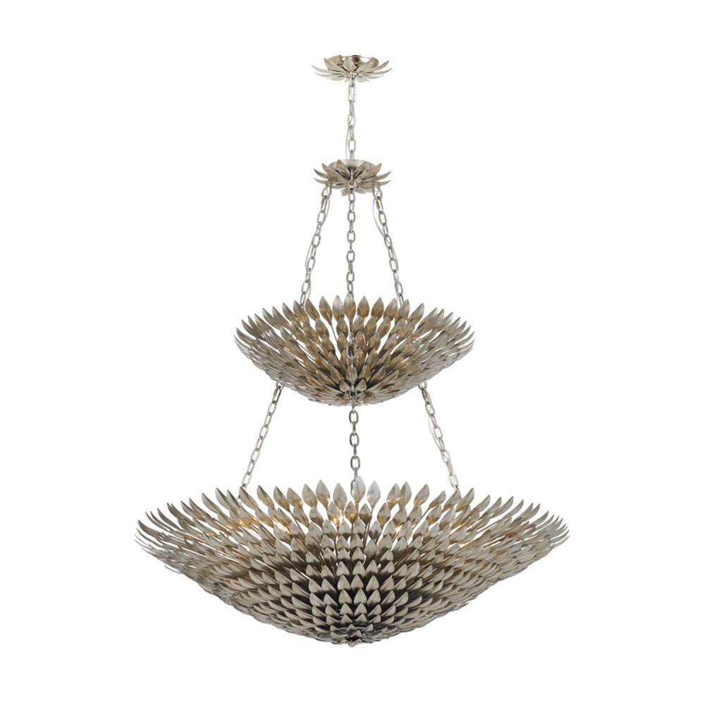 Crystorama BROCHE 599-SA Chandelier Contemporary - Antique Silver