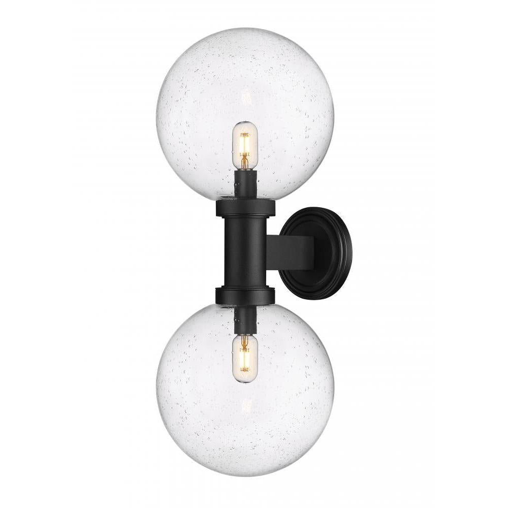 2 Light Outdoor Wall Light-Clear Seedy