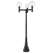 3 Light Outdoor Post Mounted Fixture-Clear Seedy