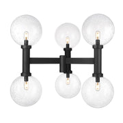 6 Light Outdoor Post Mount Fixture-Clear Seedy