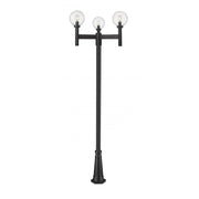 3 Light Outdoor Post Mounted Fixture-Clear Seedy